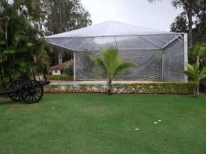 TENDA MODELO PIRAMIDAL 10X10 LONA CRISTAL COM FECHAMENTOS LATERAIS